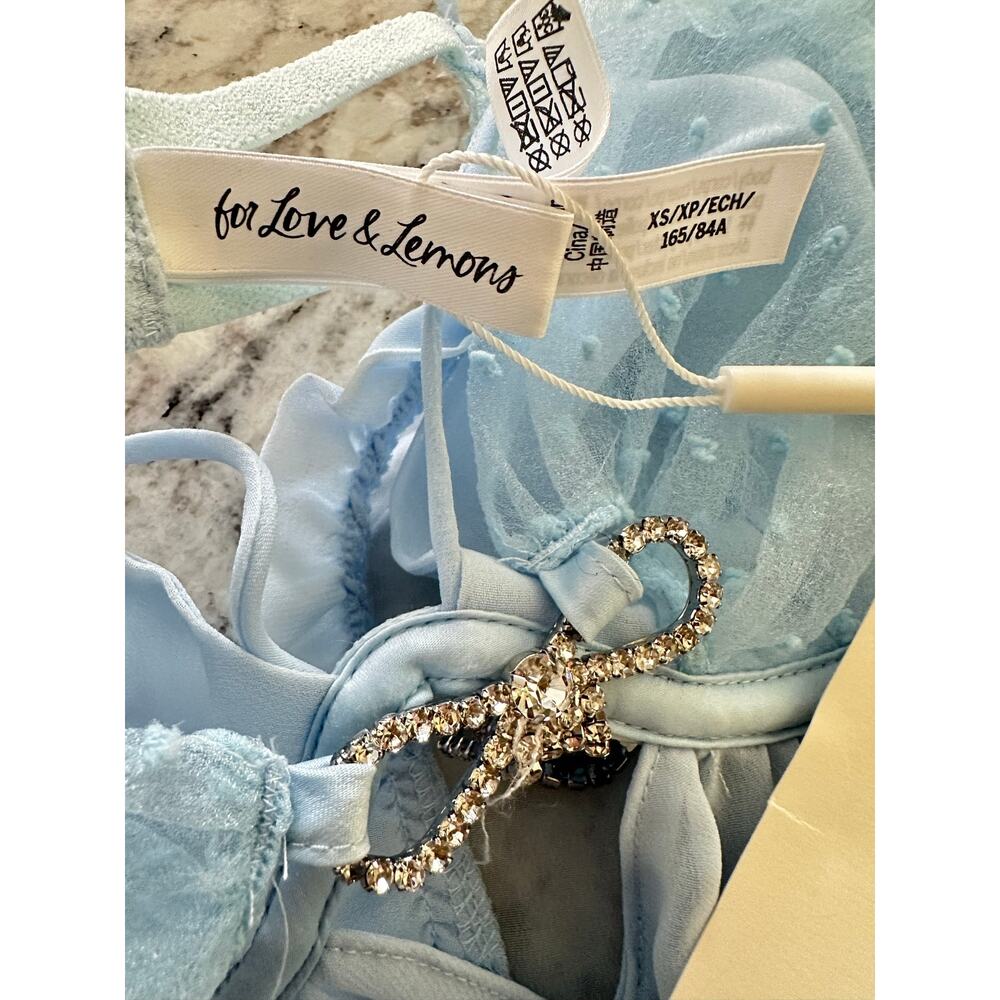 For Love & Lemons Izzy Slip Dress blue size XS - Picture 7 of 10